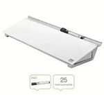 NOBO Schreibtisch-Whiteboard aus Glas, wei&szlig;
