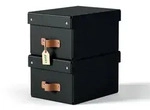 Puro Aufbewahrungsbox mit Deckel, klein, 7L, 100% Recyclingkarton, 2er-Pack,...