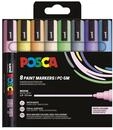 marker s&aelig;t PC-5M 8 ass. Pastel farver