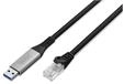 DIGITUS network cable - black - Schwarz - 2m