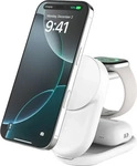Belkin WIZ037KQWH, Belkin UltraCharge 25w Qi2 3in1 Magnetic Charger - White