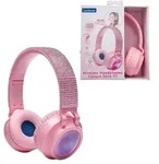 3D Pink Strass design Bluetooth&reg; and wired headphones
