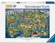 Ravensburger 12001738, Ravensburger World Map 5000p - 14+