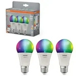 SMART + frosted standard 9W/RGBW (60W) frosted E27 3-pack