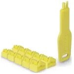 RJ45 Port Locks Yellow 10x + 1 Key