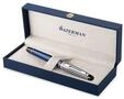Waterman Expert Deluxe Rollerball, Metall und blaue Lackierung mit