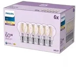 LED-Lampe A60 7W/827 (60W) Clear 6-pack E27