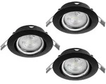 FAVAZZINA EINGEBAUT. KIP &Oslash;88 GU10 3X4,9W 3X400LM SCHWARZ