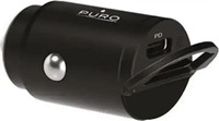 Puro PUFCMCHUSBC20WBLK, Puro Mini 20W USB-C Car Charger - Black