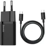 Super Si Quick Charger 1C 25W with USB-C cable for USB-C 1m (black)