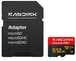 SANDISK SDSQXCJ-512G-GS6MA, SANDISK Extreme PRO microSD/SD - 250MB/s - 512GB