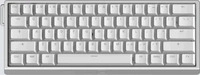 Wooting 60HE v2 - Gaming Tastatur (TKL) - 60% - Englisch (US) - Silber