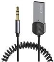 Tech-Protect UltraBoost audio mini jack 3.5mm (male) / Bluetooth adapter - grey