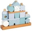 Small Foot - Wooden Stacking House Blue - 18 pcs.
