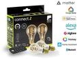 EGLO E27 LED-Z MATTER A60 spiral CCT 7W 806lm amber 2-pack w/remote control