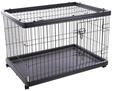 FLAMINGO - Dogkennel on Wheels Pasy - Black - 97.5 x 66.5 x 69cm