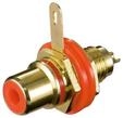 Pro RCA female connector for housing assembly with insulation and soldered connection