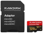SANDISK SDSQXCJ-128G-GS6MA, SANDISK Extreme PRO microSD/SD - 250MB/s - 128GB