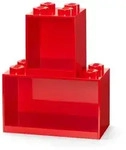 LEGO BRICK SHELF SET - RED