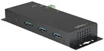4 Port USB C Hub 10Gbps - Metal Industrial USB 3.2/3.1 Gen 2 Type-C Hub - 3A/1C -
