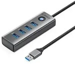 PDD4U-U3 Hub 4x USB-A 3.0 - Gray USB-Hubs - USB 3.0 - 4 - Grau
