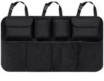 Large Car Organizer for Back Seat Backrest and Trunk - Black