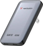 Verbatim 30280, Verbatim Essentials Slim GaN Wall Charger 65W - Grey