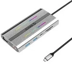 XDR 12in1 RGB USB-C Docking Station USB-A USB-C PD 100W 2x HDMI 4K 60Hz VGA RJ45