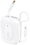 K32 22.5W 10000 mAh Powerbank with Built-in USB-C/ Lightning Cable - White -...
