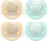 Philips SCF091/49, Philips Avent Pacifier ultra soft 4 pack 0-6 mdr. gul/bl&aring;