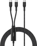 Belkin CAC004HQ1.5MWH, Belkin BoostCharge Pro 140W Dual USB-C Cable - 1.5m - White