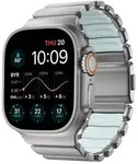 Stratos Band - 49mm | Natural Titanium | Icy Blue Glow FKM