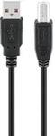 USB 2.0 A/B - Schwarz - 5m