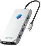 XCR 12in1 RGB USB-C Docking Station USB-Hubs - USB 3.1 - 12 - Grau