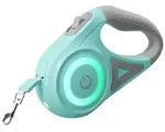 Automatic Dog Leash with LED Light 5 m - Green