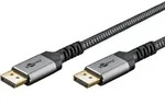 Displayport 1.4 Sleeved - 3m - Schwarz