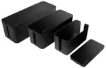 Kabelbox-Set 3 Gr&ouml;&szlig;en schwarz