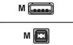 - USB cable - USB Type B to USB - 0.5 m