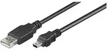 USB-A USB Mini-B (5-pin) - 1.5m - Schwarz