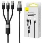 3in1 USB cable StarSpeed Series USB-C + Micro + Lightning 3.5A 1.2m (Black)