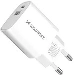 WGWCW USB-A USB-C 20W AC Charger - White