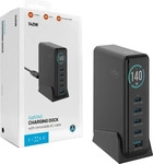 FIXED FIXCG140D-4C1A-BK, FIXED Super Fast GaN 140W Desktop Charger - 4xUSB-C &