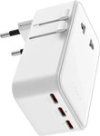 FIXED FIXCT45-3C1A-WH, FIXED 70W Travel Charger USB-C/-A - For EU/UK/USA/AUS -...