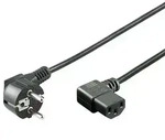Strom Kabel C13 2x90&deg; - Schwarz - 1.5m