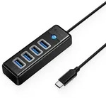 PW4U-C3 USB Hub 4-Port USB-A 3.0 1.8m - Black USB-Hubs - USB 3.0 - 4 - Schwarz