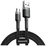 Cafule Micro USB cable 2.4A 1m (Gray + Black)