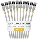 Startech patch cable - 15 cm - grey - Grau