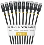 Startech patch cable - 30 cm - black - Schwarz