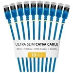 Startech patch cable - 30 cm - blue - Blau