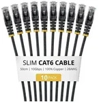 Startech patch cable - 50 cm - black - Schwarz